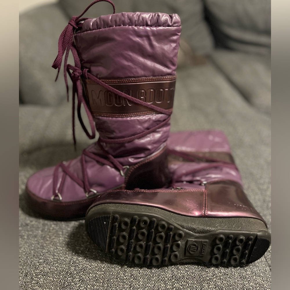 GUC Tecnica Shiny Purple Moon Boots Size EU 37 or woman’s 7.5